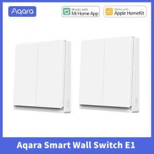 Sterowanie Aqara Smart Wall Switch E1 Xiaomi Zigbee 3.0 Wireless Switch z/bez neutralnego 1Key 2Key Pilot Control Mi HomeKit Switch