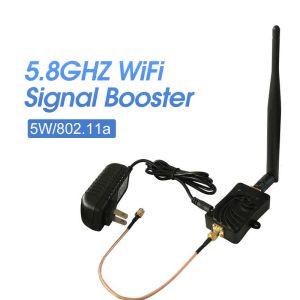 Routers Wifi Signal Booster 5.8Ghz 5W 802.11a Signal Extender Wifi Repeater Broadband Amplifiers for 5G Router Card Bridge AP