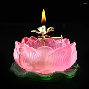 Candle Holders 4.5x8cm Lotus For Home Decor Glass Wedding Centerpieces Stand Stick Holder