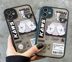 Cartoon Matte Telefon Hülle für iPhone 13 12 11 Pro Max 7 8 plus x Xr XS max se Anime Graffiti Silicon Antifall Cellback -Abdeckung H1124357005