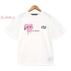 Mens Designer T Shirt Clothes Palms Designer Shirts Women Tee Fashion Graffiti Par ärmar High Street Loose Tide Brand Crew Neck Letter Palms T Shirts 4640