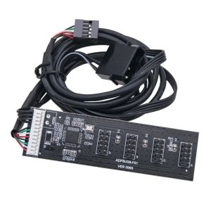 Nav USB2.0 9pin rubrik 1 till 4 förlängningsnav splitteradapterkonverterare USB 1 till 4 hane 20 cm 9pin intern kabel mainboard