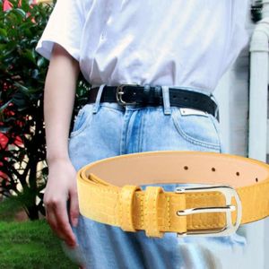 Belts Solid Color PU Leather Belt Korean Style Dress Decor Women Waistband Pin Buckle Jeans Trouser Thin Waist