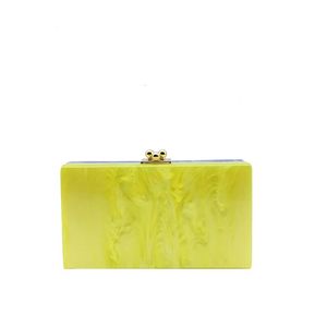 Luksusowa marka marki akrylowe torby wieczorowe perły fioletowe żółte mieszane łańcuch crossbody torebka nowość torebka ślubna torebka weselna 240418