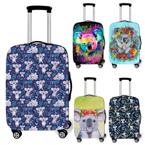 Accessories Cartoon Koala Bear Print Luggage Cover Elastic Trolley Case Protective Covers for Travel Antidust Organizers Suitcase Cover