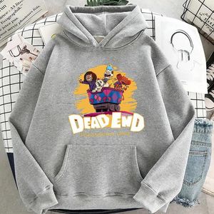 Herrtröjor 2024 Cartoon Dode End Paranormale Park Mannen Harajuku Streetwear Japanse Anime Kawaii Manga Grafische Sweatshirts Manne