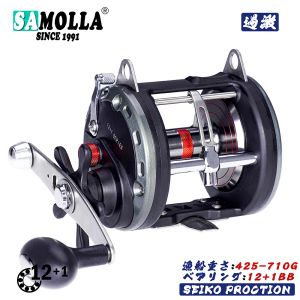 Accessori jigging bobina di pesca max resping 28 kg di pesca a tamburo carpa destra mano pesca baitcasting bobine barca barca moulinet peche en mer