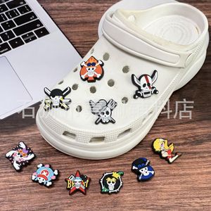 Anime charms one pieces characters wholesale childhood memories funny gift cartoon charms shoe accessories pvc decoration buckle soft rubber clog charms