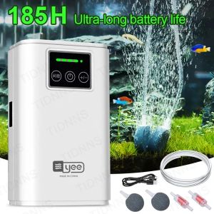 Tillbehör Fish Tank Oxygen Pump Laddning Dual Purpose Luftpump USB LITIUM Batteri Hushåll Portabelt tyst fiskeverktyg utomhus