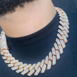 ICED Out Cuban Link Chain 16mm VVS Moissanite Diamond Cuban Rink Chain Hip Hop Miami Cuban Chain Hip Hop