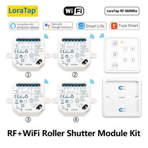 Kontroll Loratap RF WiFi persienner Roller fönsterluckor Gardiner Motor Switch Modul Remote Control Smart Life Home Automatic Opening Window