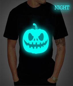 Maglietta maglietta di alta qualità Oversize Halloween Thirt di zucca Mens Casual O Neck Devil Tshirt luminoso per uomo Top Top 2206086348134
