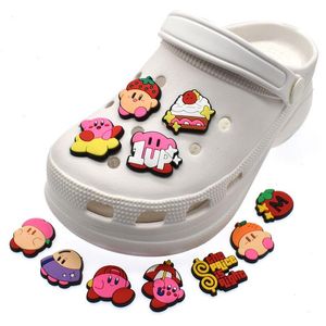 Anime charms wholesale childhood memories pink elf elves knife cartoon charms shoe accessories pvc decoration buckle soft rubber clog charms fast ship