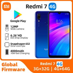 Xiaomi Redmi 7 Android 4G 잠금 해제 6.26 인치 4GB RAM 64GB ROM 모든 색상의 양호한 상태 원본 휴대 전화