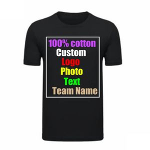 Seu próprio design Imagem personalizada marca Men e mulheres algodão diy algodão curto camiseta casual tops Roupas Tshirt 240408