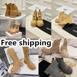 Designerstiefel beliebte Frauen Kurzstiefel Knospenstiefel Luxus Soles Frauenparty dicke Absatzgröße 35-40 Desert SMFK Gai