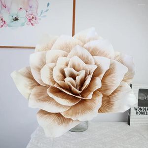 Decorative Flowers Foam Giant Magnolia Flower Branch Road Leading Decoration Green For Crafts Wedding Party Decor Supply Display Flores