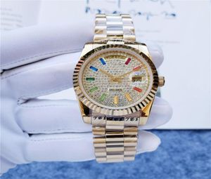Wathery Outomatic Women Watches DayDate Gold Watch Diamond Dial Sapphire Waterproof Werst Watches Relogio Masculino5299155