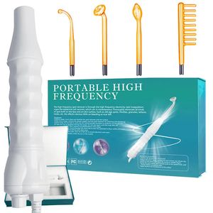 Högfrekvent elektroterapi Glaselektrod Tube Beauty Device Face Therapy Neon Argon Fusion Wands Wrinkle Acne Spot Remover 240407