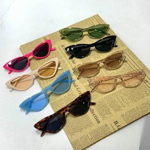 Sunglasses UV400 Protection Cat Eye Vintage Small Frame Trendy Retro Shades Streetwear Accessories For Women