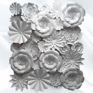 Dekoratif çiçekler 26 adet düğün zemin el yapımı diy köpük dev kağıt tam duvar arka plan dekorasyonlar dekorasyon