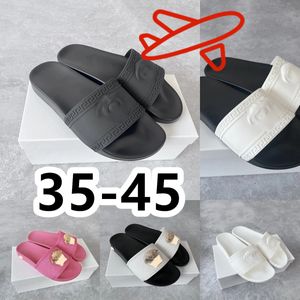 with box dust bag Luxury Designer Slide Slippers Summer sandals Men Flops Leather Lady Women Fashion Classic Shoes Ladies Eur 35-45