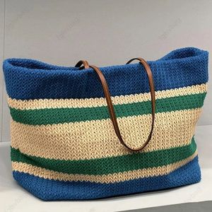 Nuove borse per borse da spiaggia estiva sacchetti di cannuccia vintage sacca intrecciata intrecciata per sacchetti di alta qualità da donna borsetta di lusso borsone borsone grumio