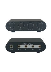 Wzmacniacz (x41) 4 -Way Audio Mixer 3,5 mm stereo poziomów linii stereo Pudełka sterujące