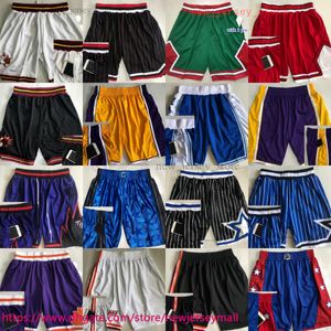 Shorts de basquete retro clássicos com bolsos retrô de qualidade autêntica de bolso