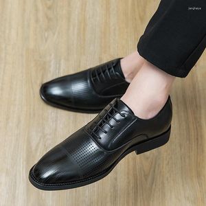 Casual Shoes Male Comfortable Dress Footwear Oxfords Leather Fashion Business Men Pointed Toe