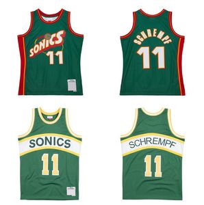 Detlef Schrempf zszyte koszulki do koszykówki 1994-95 95-96 drewno liściaste klasyczne fani retro koszulki mężczyzn młodzieżowe kobiety s-6xl