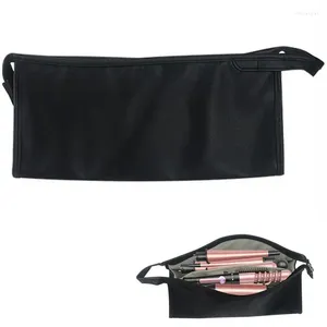Storage Bags Hair Dryer Travel Case Portable Hairdryer Bag Organizer Protective Double Layer Large Capacity Carrying Black