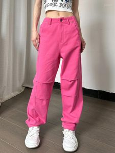 Kadınlar pantolon Amerikan tarzı sokak çekim parlak renk moda serin tenli şık harem kardeş qi çok yönlü gevşek ayak bileği bantlı