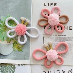 Decorative Figurines 3/6pcs Woven Daisy Flowers Wall Decoration Baby Girls Kids Nursery Dorm Decor Macrame Hanging