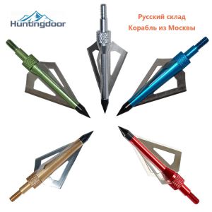 Accessories 12PCS Powerful Hunting Arrowheads Sharp 3 blades Stainless fishing Arrow Tips Steel Aluminum Alloy broadHeads for Crossbow Bow