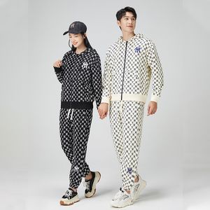 Abito casual da uomo e da uomo e da donna con cappuccio pappensa con cappuccio con cappuccio autunno sport a manica lunga coppia di stampa alla moda