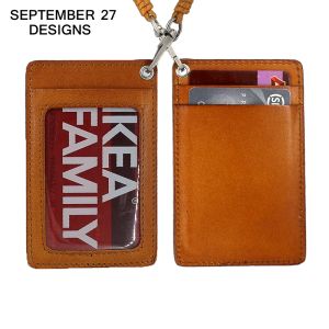 Holders ID/Badge Card Holder For Office Work Genuine Cow Leather Luxury Student Identity/Bus Card Neck Retractable Lanyard