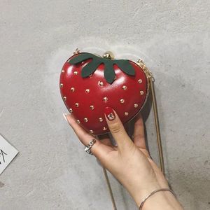 Bolsas de ombro Bolsa Crossbacê feminina Fruit Style Clutch Girl's Cute Strawberry Smatchel Bolsa