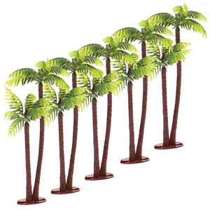 Dekoratif Çiçekler 5 PCS Mini Peyzaj Dekor Coconut Tree Dekorasyon Kaktüs Üst Şapka Bonsai Ziyafet