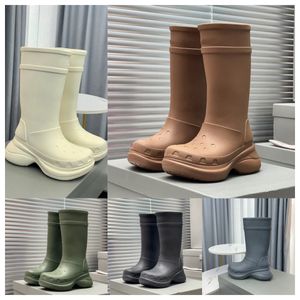 Luksusowy projektant Kid Crocse Echo Clog Mężczyźni Kobiety Lets wysoki deszczowy Rain-High Okoła stopa 6cm platforma gumowa podeszła unisex moda mody butów para obuwie