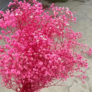 Dekorative Blüten 100 gnatural getrocknete konservierte Gypsophila paniculata Babys Atemblume Blumenstrauß Hochzeitsheim Dekor Ramadan Dekoration 202