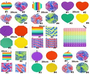 20cm 30cm Giant Pioneer Toy Silicone Rainbow Push pers Board Sensory Finger Puzzle Mega Jumbo Big Size Press Ball Game H4237HX9205778