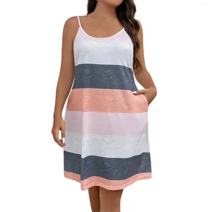 Casual Dresses Women'S Summer Dress Sleeveless Sundress Tank Beach Fashionable And Simple