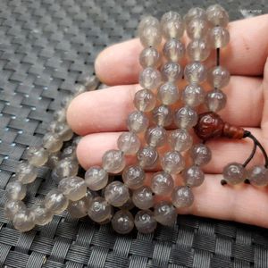 Strand dönüş dumanlı mor akik bilek 8mm tur 108 Buda boncuk zinciri