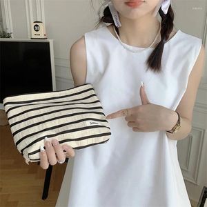 Cosmetic Bags Canvas Women Cosmetics Bag Cotton Cloth Female Makeup Storage Pouch Organizer For 2024 Fashion Zipper Toiletry