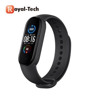 Bileklikler Xiaomi Mi Band 5 Akıllı Band AMOLED SCREP BANT 5 Fitness Traker Kalp Hızı Monitörü Su Geçirmez Akıllı Bilezik