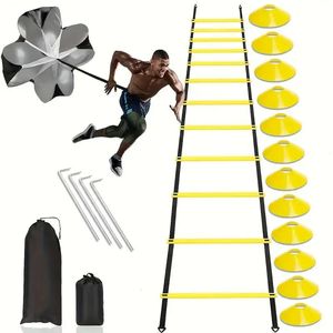 1set Football Soccer Training Equipment Speed Speed Training Resistente Randa de pára -quedas Running Umbrella 240407