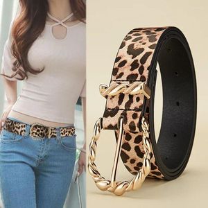 Belts 2024 Trendy Selling Leopard Pattern Belt Retro Wide Women's Decorative Denim European And