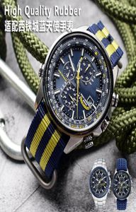 Nylon Watch Pasek dla City Air Eagle Blue Angel AT8020 JY8078 Nato Watchband 22 23 mm Bands42245895664947