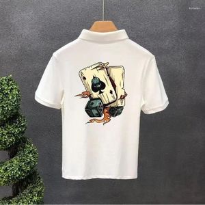 Polos da uomo Polo Shirts Anime Man con disegni a maglietta per colletto Top Goth Grunge Thirt per uomini in top tees chic vestiti 2024